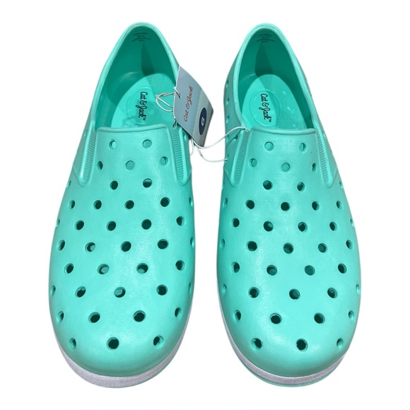 Cat & Jack Girls Water Shoes Mint Green Summer Slip‎ On Play Rubber, Size 6 - Picture 1 of 7